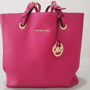 Pink Micheal Kors saffiano Tote